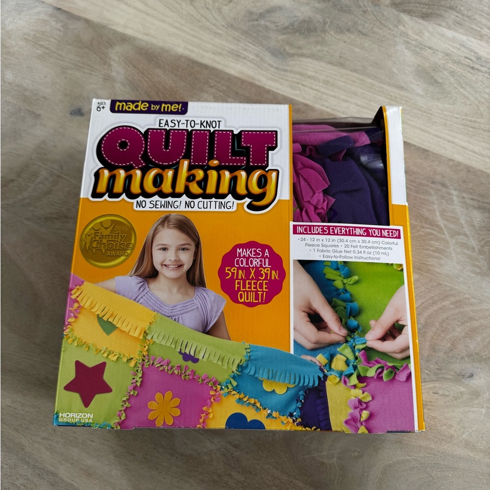 Made By Me Easy-to-Knot Quilt Making Kit